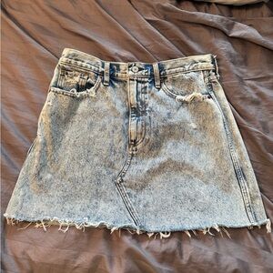 Abercrombie & Fitch Light Blue Distressed Mini Skirt